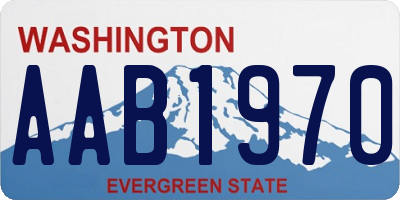WA license plate AAB1970