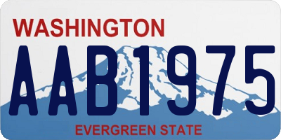 WA license plate AAB1975