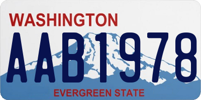 WA license plate AAB1978