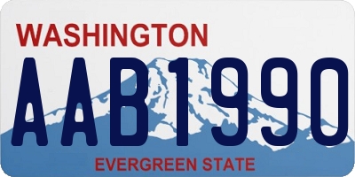 WA license plate AAB1990