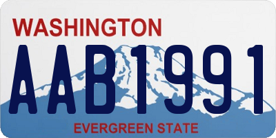 WA license plate AAB1991