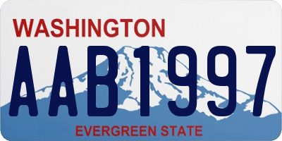 WA license plate AAB1997