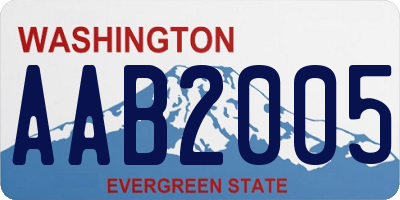 WA license plate AAB2005