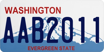 WA license plate AAB2011