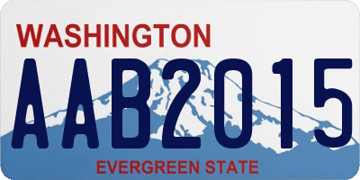 WA license plate AAB2015