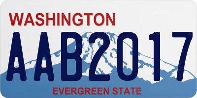 WA license plate AAB2017