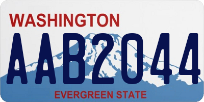 WA license plate AAB2044