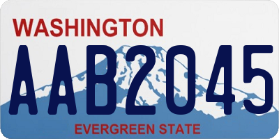 WA license plate AAB2045