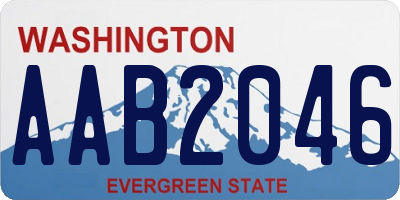 WA license plate AAB2046