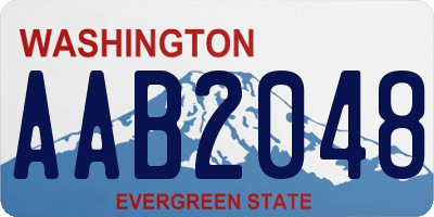 WA license plate AAB2048