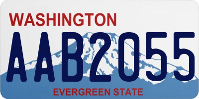 WA license plate AAB2055