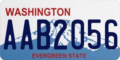 WA license plate AAB2056