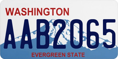 WA license plate AAB2065