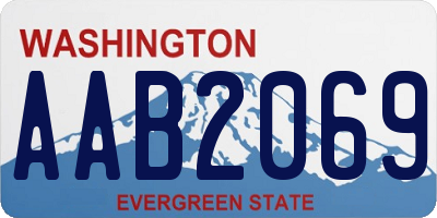 WA license plate AAB2069