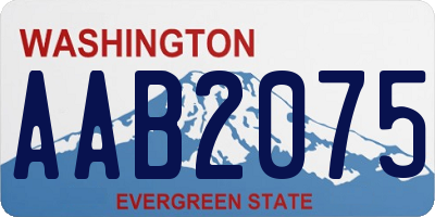 WA license plate AAB2075