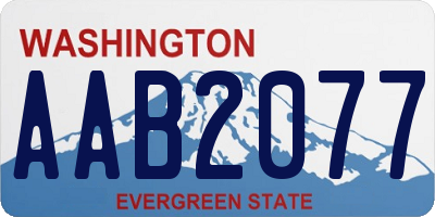 WA license plate AAB2077