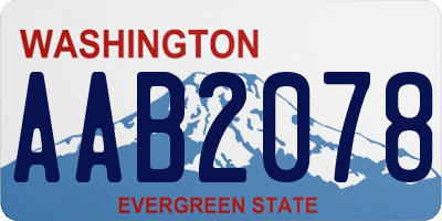 WA license plate AAB2078