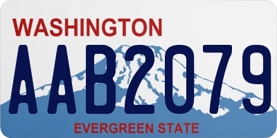 WA license plate AAB2079