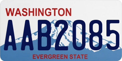 WA license plate AAB2085