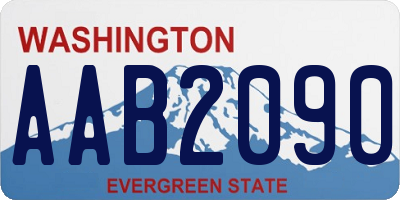 WA license plate AAB2090