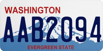 WA license plate AAB2094