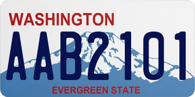 WA license plate AAB2101