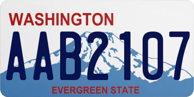 WA license plate AAB2107