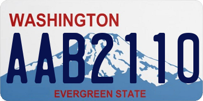 WA license plate AAB2110