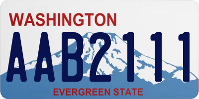 WA license plate AAB2111
