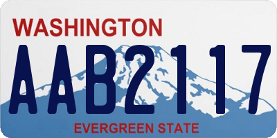 WA license plate AAB2117