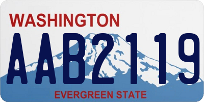WA license plate AAB2119
