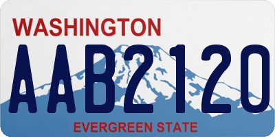 WA license plate AAB2120