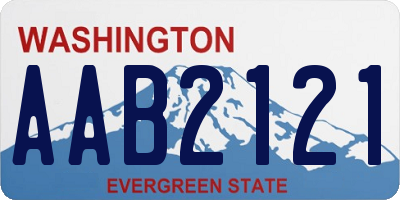 WA license plate AAB2121