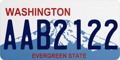 WA license plate AAB2122