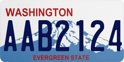 WA license plate AAB2124