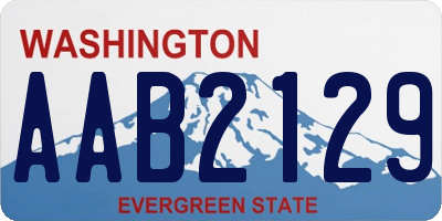 WA license plate AAB2129