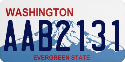 WA license plate AAB2131