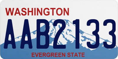 WA license plate AAB2133