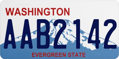 WA license plate AAB2142