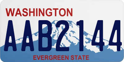 WA license plate AAB2144