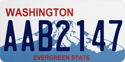 WA license plate AAB2147