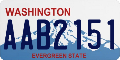 WA license plate AAB2151