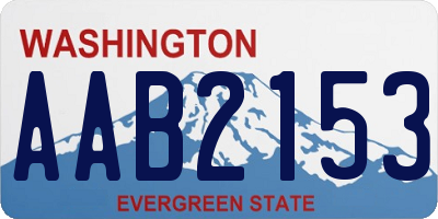 WA license plate AAB2153
