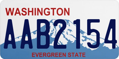 WA license plate AAB2154