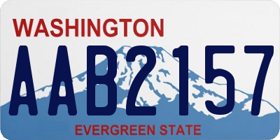 WA license plate AAB2157