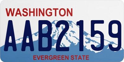 WA license plate AAB2159