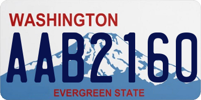 WA license plate AAB2160