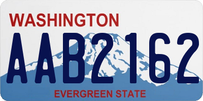 WA license plate AAB2162