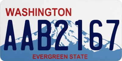 WA license plate AAB2167