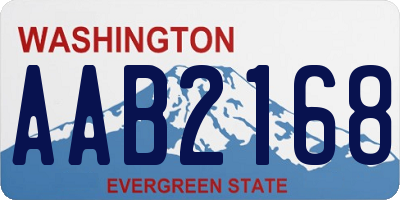 WA license plate AAB2168